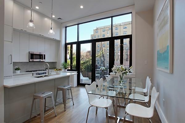 view of kitchen and dining area