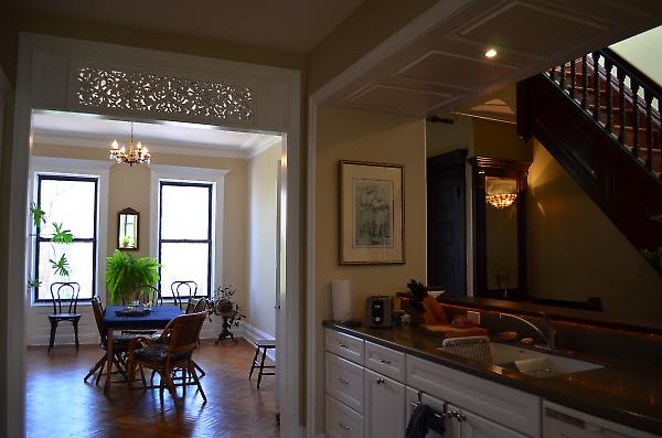 view towards dining area from kitchen