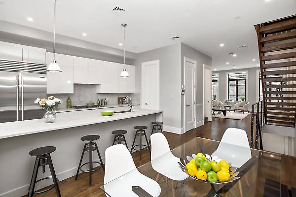 kitchen towards living area