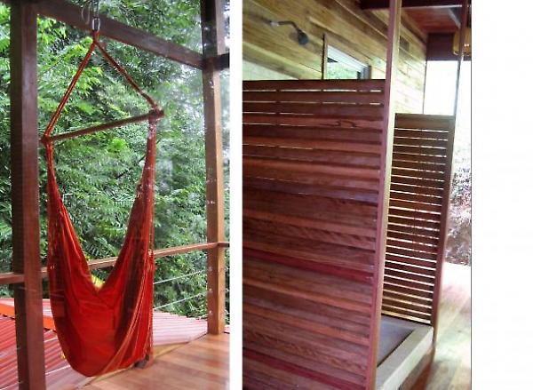 hammock and exterior shower