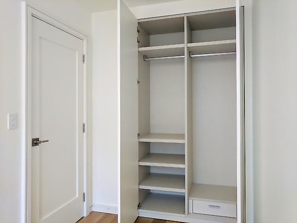 built-in closet detail