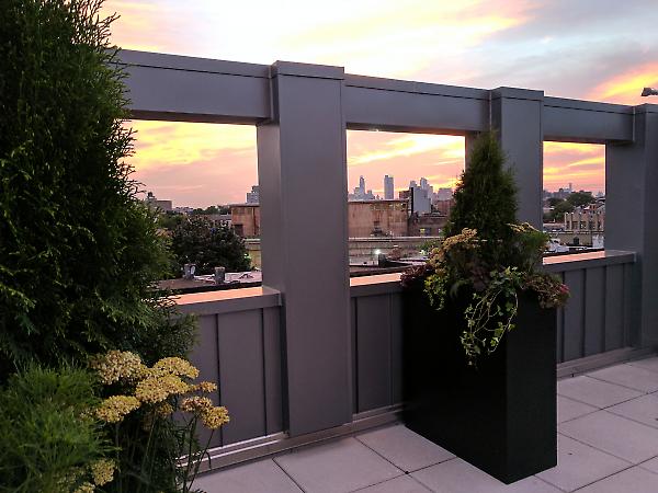 framed parapet at rooftop