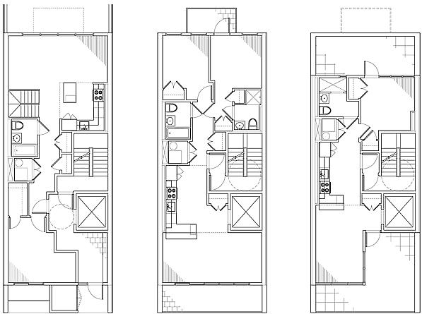 ground floor plan / 2nd - 4th floor plan /  5th floor plan