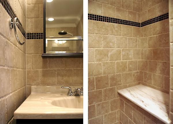 master bath detail / shower bench