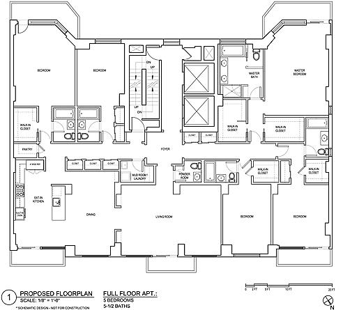 Floorplate with 1 apartment per floor