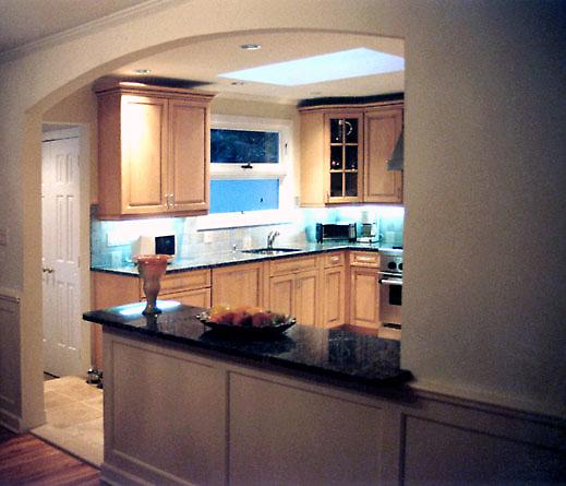new counter opening at kitchen