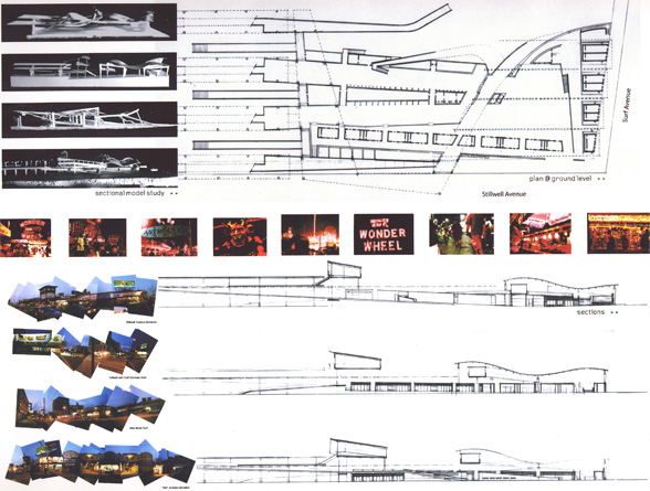 plans, sections, photos of proposed Stillwell Avenue train terminal