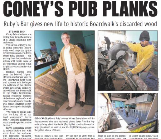 "Coney's Pub Planks" from the Brooklyn Courier, April 06, 2012